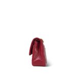 Red Lambskin Quilted Classic Flap Small Gold Hardware - Image 2