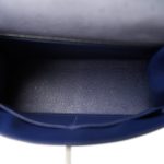 Kelly Sellier 28 Horseshoe (HSS) Gris Agate/Bleu Nuit Ostrich Palladium Plated Y Stamp - Image 17