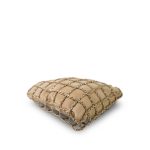 Beige Suede Chain Frame Shopping Tote Light Gold Hardware - Image 11