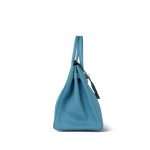 Birkin 30 Bleu Jean Togo Palladium Plated E Square Stamp - Image 16