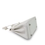 Birkin 25 White Epsom Palladium Plated [K] Stamp - Image 15