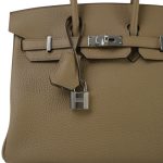 Birkin 25 Beige Marfa Veau Togo Palladium Plated W Stamp - Image 19
