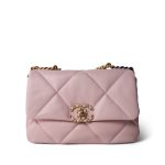 Rose Clair Lambskin Quilted 19 Flap Small Mixed Hardware - Image 2