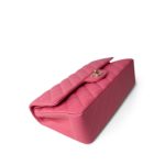 19C Pink Caviar Quilted Classic Flap Medium - Image 8