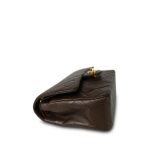 Brown Lambskin Quilted Classic Flap Small Gold Hardware - Image 12