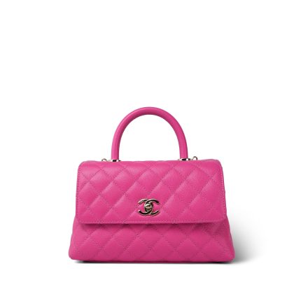 22K Pink Caviar Quilted Small Coco Handle Light Gold Hardware