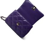 24C Purple Shiny Lambskin Coco Trip Flap Bag LGHW - Image 11