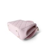 22P Light Pink Caviar Quilted Business Affinity Small Flap Light Gold Hardware - Image 7