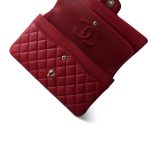 19B Red Caviar Quilted Classic Flap Medium Light Gold Hardware - Image 11