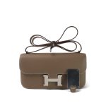 Constance Elan Etoupe Epsom Palladium Plated K Stamp - Image 11