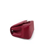 17B Red Caviar Quilted Mini Square Flap Silver Hardware - Image 13