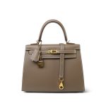 Kelly 25 Sellier Etoupe Veau Epsom Gold Plated Z Stamp