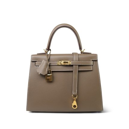 Kelly 25 Sellier Etoupe Veau Epsom Gold Plated Z Stamp