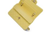 20S Yellow Caviar Quilted Classic Flap Small LGHW - Image 16