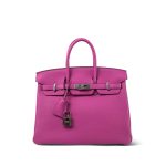 Birkin 25 Magnolia Veau Togo Palladium Plated C Stamp