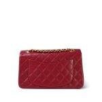 Red Lambskin Quilted Classic Flap Small Gold Hardware - Image 5