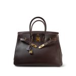 Birkin 35 Havane Gulliver Gold Plated [B] Stamp - Image 8
