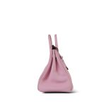 Birkin 25 Rose Sakura Swift Palladium Plated T Stamp - Image 11