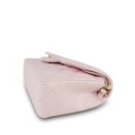 22S Light Pink Caviar Quilted Classic Flap Small Light Gold Hardware - Image 14