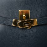 Kelly Sport PM Bleu Marine Courchevel Gold Plated [A] Stamp - Image 13