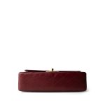 Burgundy / Wine Lambskin Quilted Classic Flap Medium Gold Hardware - Image 6