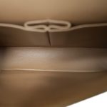 Dark Beige Lambskin Quilted Classic Flap Medium Gold Hardware - Image 10