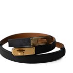 Kelly Belt Noir Epsom Gold Plated Y Stamp - Image 4