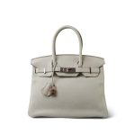 Birkin 30 Beton Clemence Rose Gold Plated D Stamp