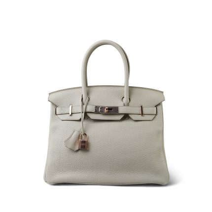 Birkin 30 Beton Clemence Rose Gold Plated D Stamp