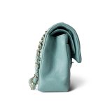 20C Tiffany Blue Small Classic Flap Light Gold Hardware - Image 3