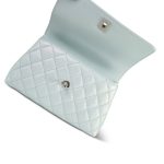 21K Iridescent Light Blue Caviar Quilted Small Coco Handle - Image 14