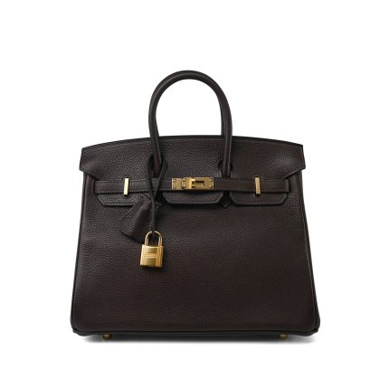 Birkin 25 Ebène Veau Togo Gold Plated Z Stamp