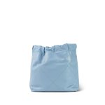 23A Light Blue Calfskin Quilted Mini 22 Bag Silver Hardware - Image 4