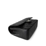 18B Black Caviar Quilted Jumbo Classic Flap SHW - Image 9