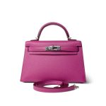 Mini Kelly Sellier Magnolia Veau Epsom Palladium Plated C Stamp - Image 4
