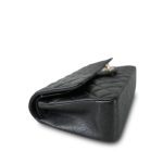 18S Dark Grey/Charcoal Caviar Quilted Classic Flap Medium Light Gold Hardware - Image 11