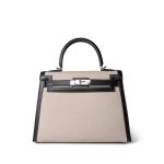 Kelly Sellier 28 Noir Écru Swift Toile Palladium [F] Stamp - Image 5