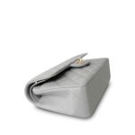 21A Grey Caviar Quilted Classic Flap Small Light Gold Hardware - Image 10