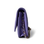 20S Purple Caviar Quilted Wallet on Chain WOC LGHW - Image 4