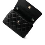 Black Lambskin Quilted Small Trendy CC - Image 11