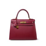 Kelly Sellier 28 Rouge Grenat Epsom Gold Plated C Stamp - Image 4