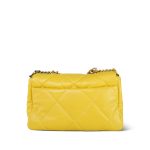 20B Yellow Goatskin Quilted Large 19 Flap Mixed Hardware - Image 10