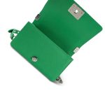 Green Caviar Quilted Boy Bag Small Silver Hardware - Image 12