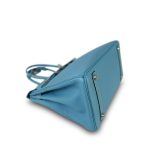 Birkin 30 Bleu Jean Togo Palladium Plated E Square Stamp - Image 19