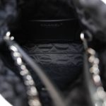 24B Black Floral Denim Quilted Mini 22 Bag SHW - Image 12