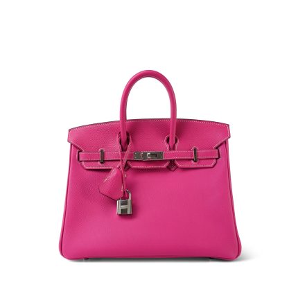 Birkin 25 (Candy Model) Rose Tyrien / Rubis Veau Epsom Palladium Plated [O] Stamp