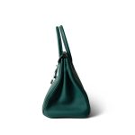 Birkin 30 Malachite Togo Palladium Plated C Stamp - Image 9