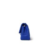 Blue Lambskin Quilted Mini Rectangular Flap Silver Hardware - Image 11
