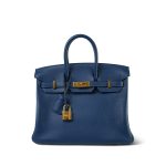 Birkin 25 Deep Blue Taurillon Gold Plated Y Stamp