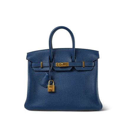 Birkin 25 Deep Blue Taurillon Gold Plated Y Stamp